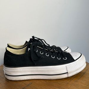 Womens Converse Chuck Taylor All Star Platform Sneakers in Black Size 7